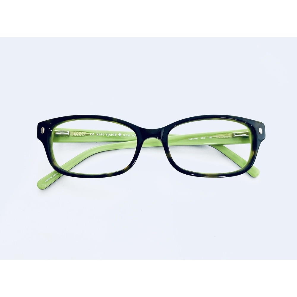 Kate Spade Brown Tortoise w Green Cat Eye Glasses Paxton 53 16 130 - Picture 5 of 12